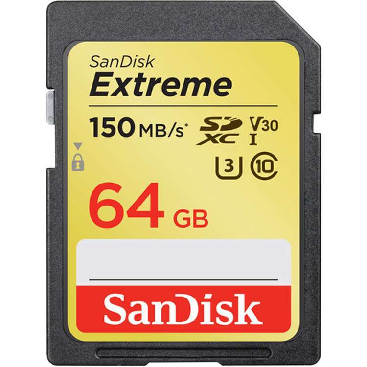 کارت حافظه سندیسک 64GB Extreme SDXC UHS-I 150MB/S