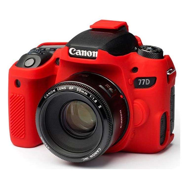 کاور دوربین ژله ای قرمز Canon 77D cover