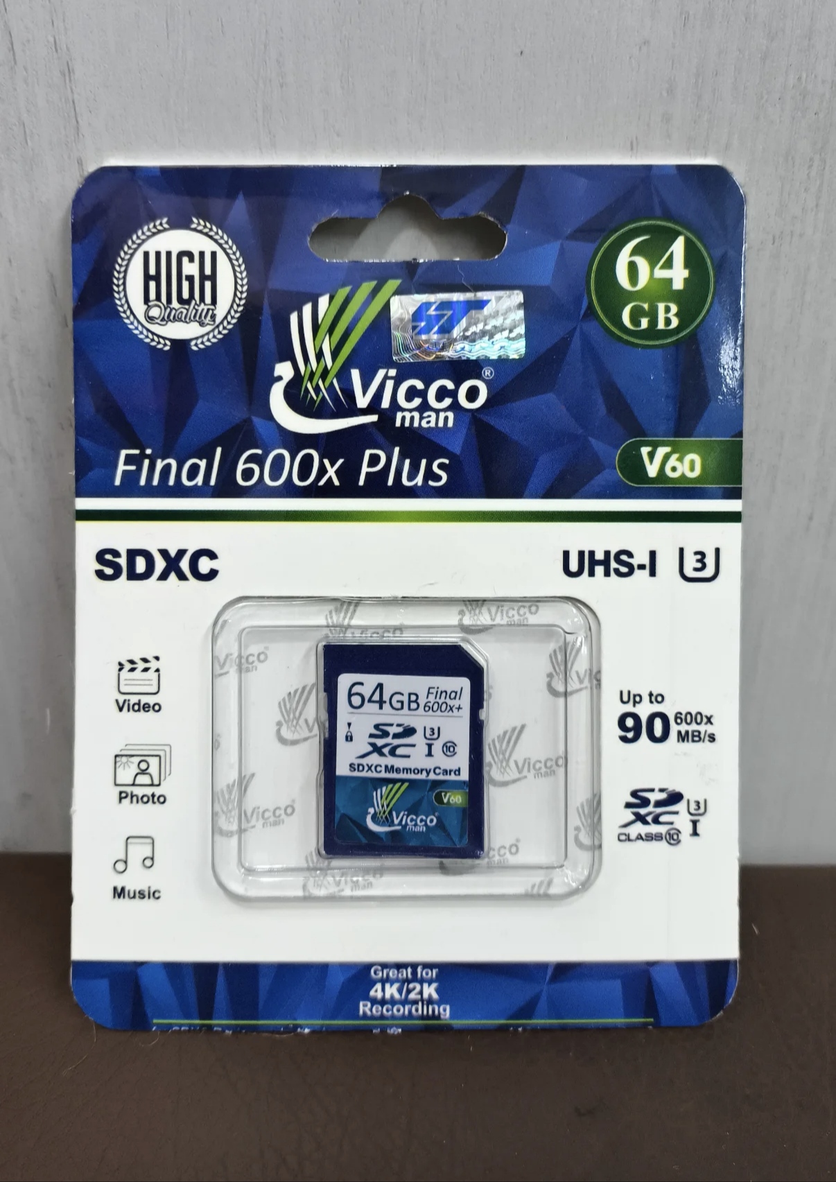  کارت حافظه ویکومن viccoman SD 64GB 90 MB/S 600X U3