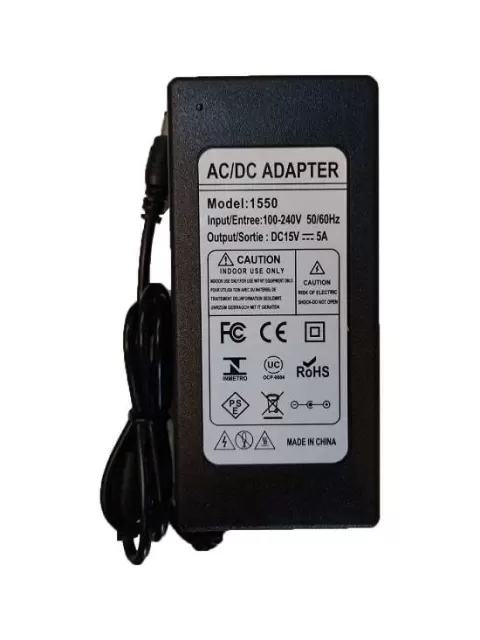 آداپتور رینگ لایت 15 ولت 5 آمپر  DC15V 5A