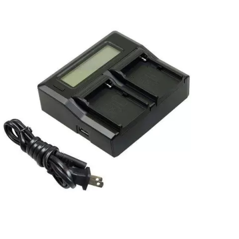 شارژر دوبل دیجیتال Digital Battery Charger for LP-E6 With LCD