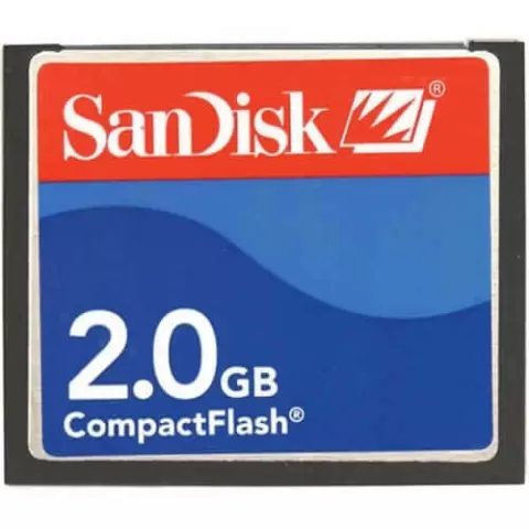کارت حافظه CF سندیسک مدل type I سرعت 15MB/s ظرفیت 2 گیگابایت (کارکرده)